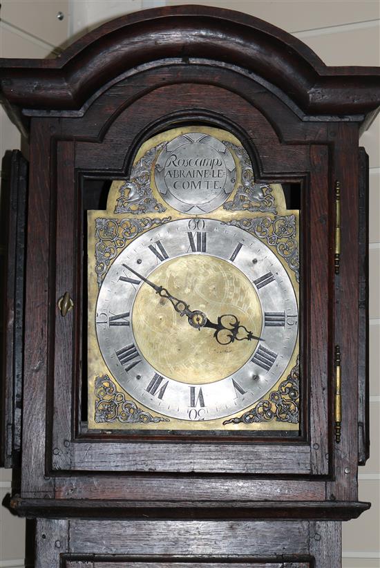 A 19th century French oak longcase clock